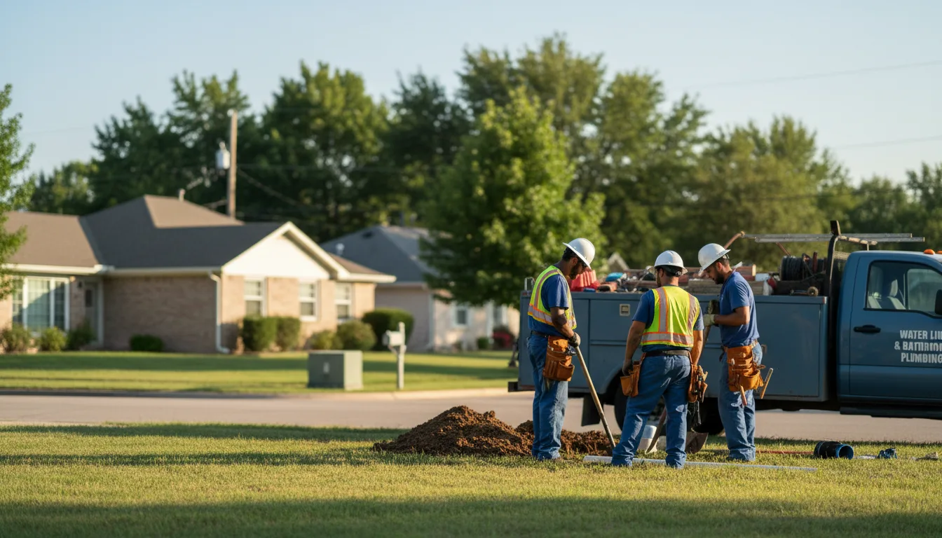 Residential water line and bathroom plumbing service in Mcdonald, KS